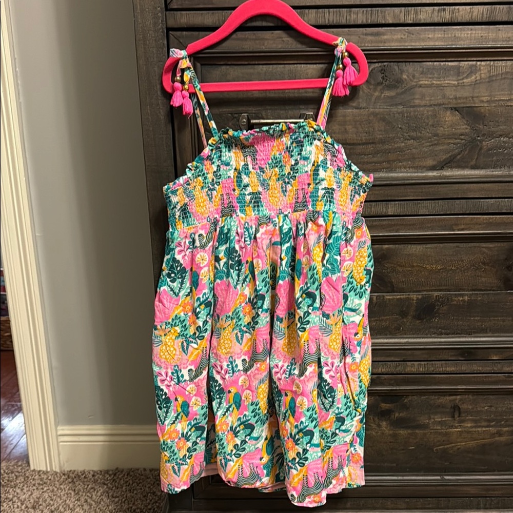 Colorful Floral Sundress with Tassels